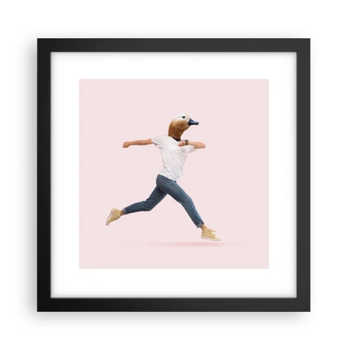 Plakat i sort ramme - En knivspids absurditet - 30x30 cm