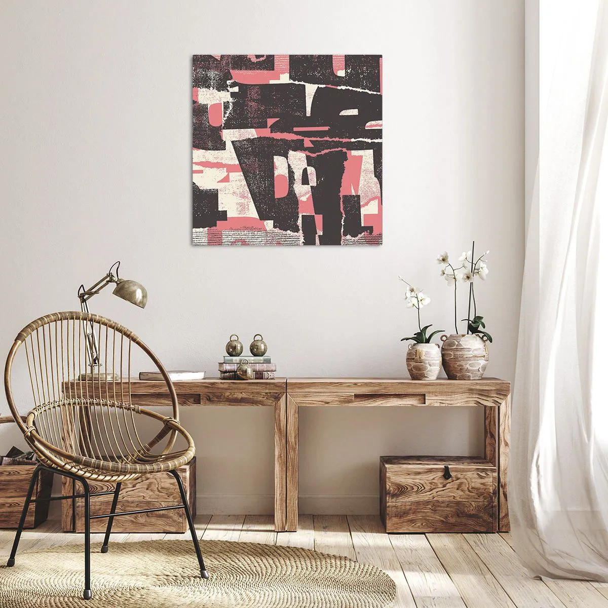 Lærredstryk - Billede på lærred - Al trængsel og travlhed - 30x30 cm