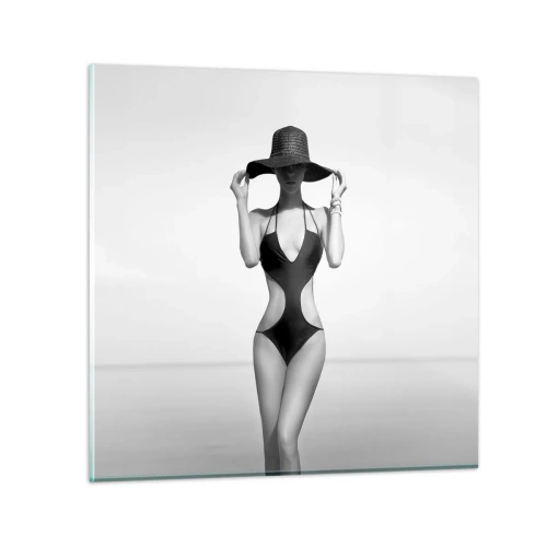 Billede på glas - Mit navn er Elegance - 30x30 cm