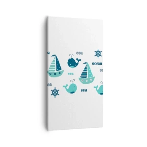 Lærredstryk - Billede på lærred - På tværs af have og oceaner - 55x100 cm