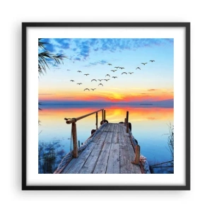 Plakat i sort ramme - Tid til at tage tilbage... - 50x50 cm