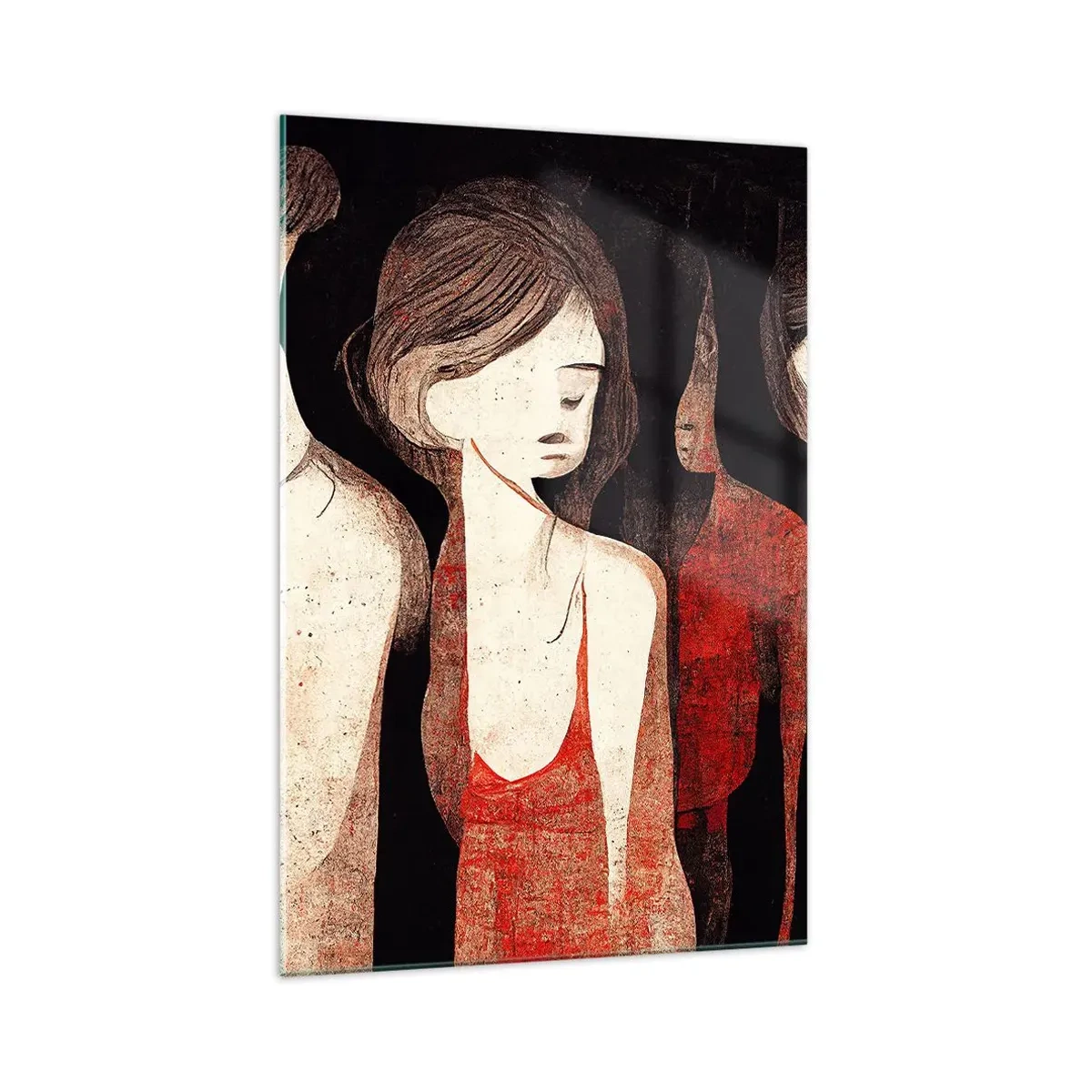 Billede på glas - Mørkets madonnaer - 70x100 cm