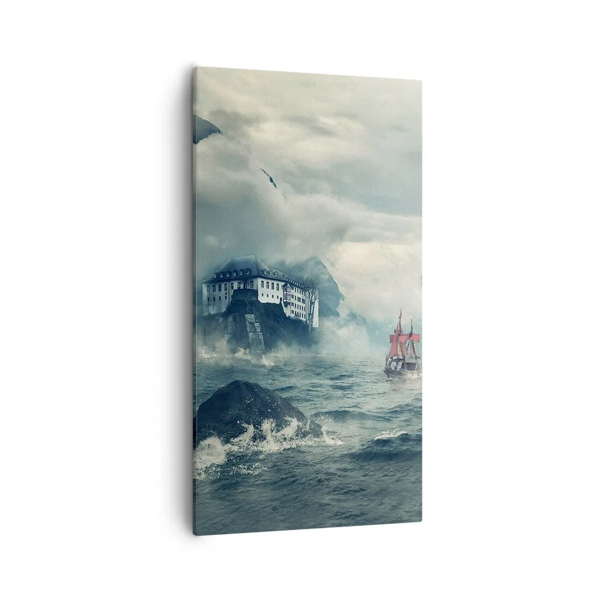 Lærredstryk - Billede på lærred - På magiske vande - 55x100 cm