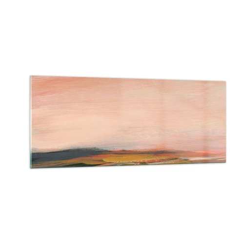 Billede på glas - I lyserøde toner - 100x40 cm