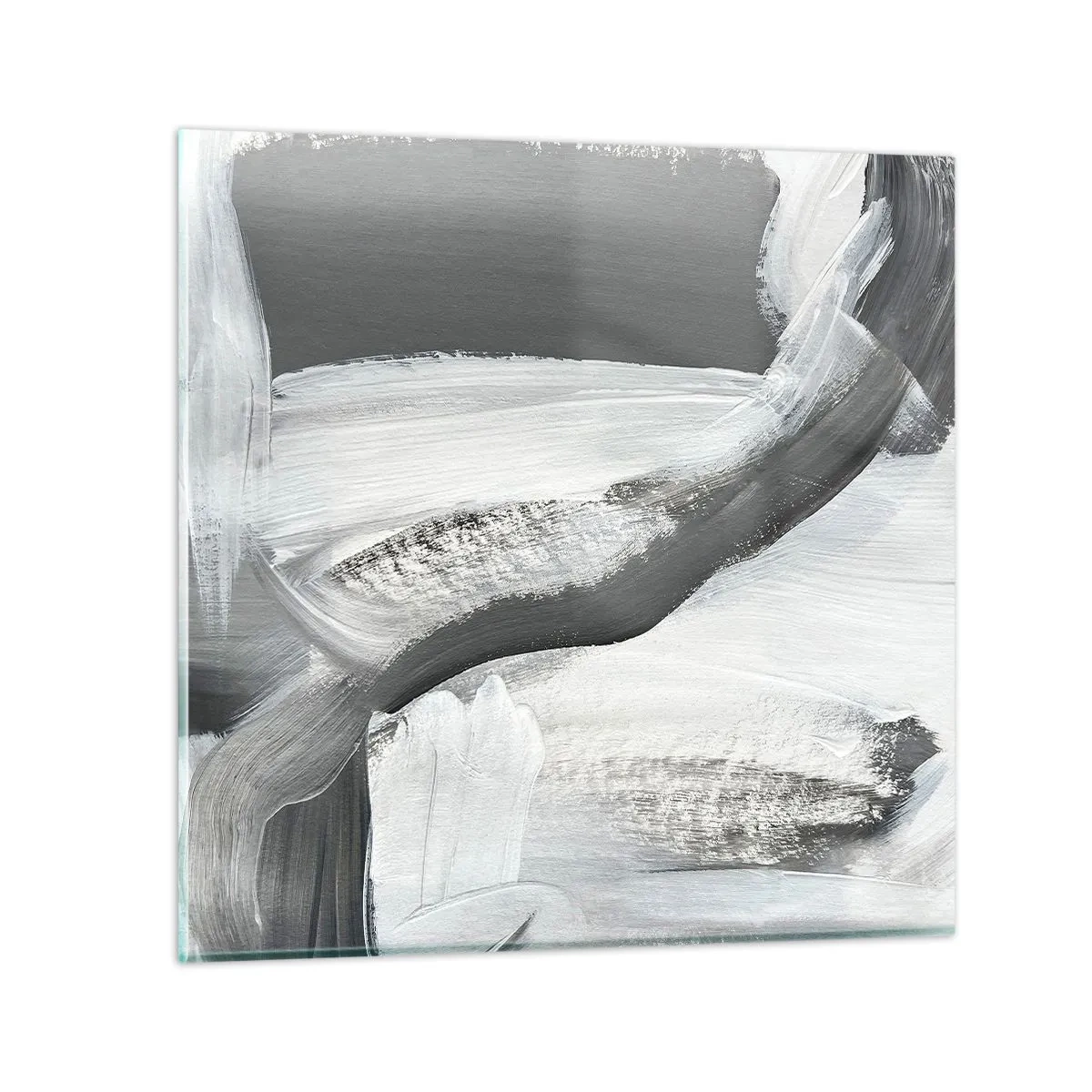 Billede på glas - Med beslutsom bevægelse - 40x40 cm