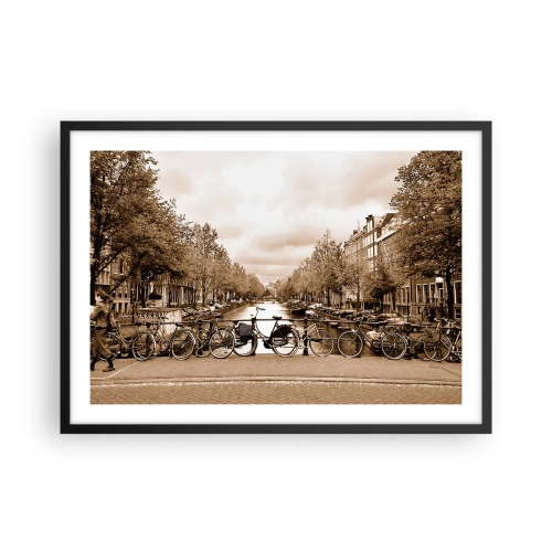 Plakat i sort ramme - Hollandsk atmosfære - 70x50 cm