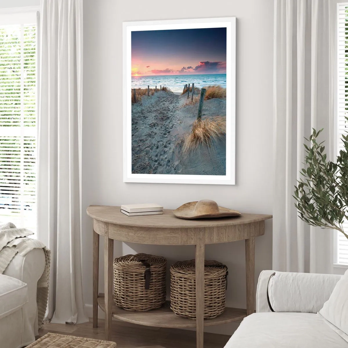 Plakat i hvid ramme - Du har udgydt en regnbue af strålende pragt.... - 40x50 cm