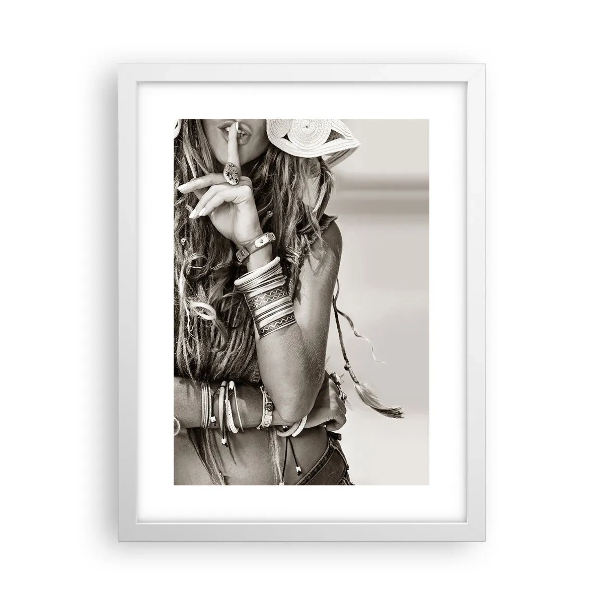 Plakat i hvid ramme - Som en pige - 30x40 cm