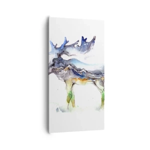 Lærredstryk - Billede på lærred - Helten i en vinterfortælling - 65x120 cm