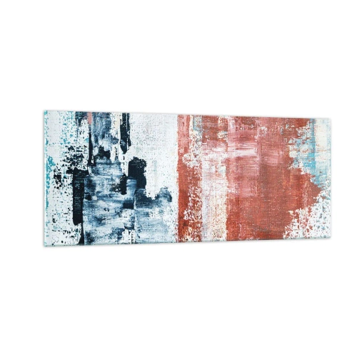 Billede på glas - Abstrakt halvt og halvt - 100x40 cm