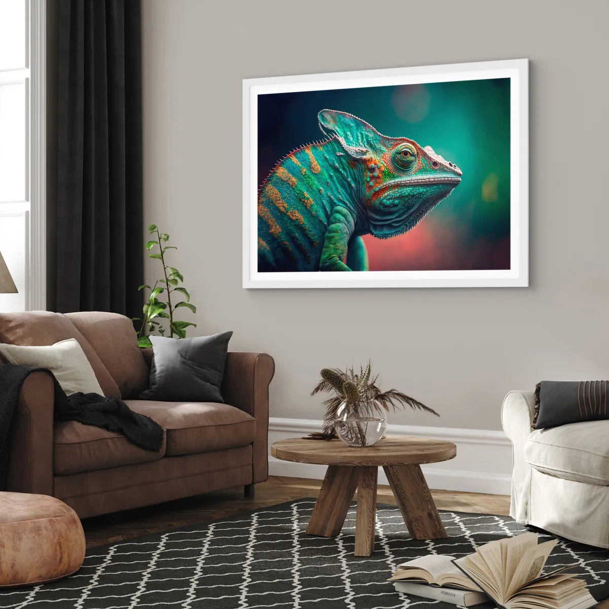 Plakat i hvid ramme - Kan du se mig? Ikke godt... - 50x40 cm