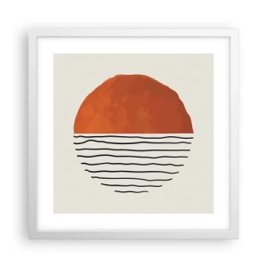 Plakat i hvid ramme - I en japansk atmosfære - 40x40 cm