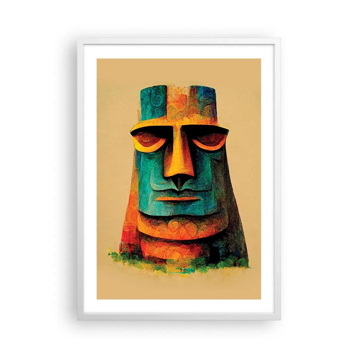 Plakat i hvid ramme - Statuarisk, men alligevel sympatisk - 50x70 cm