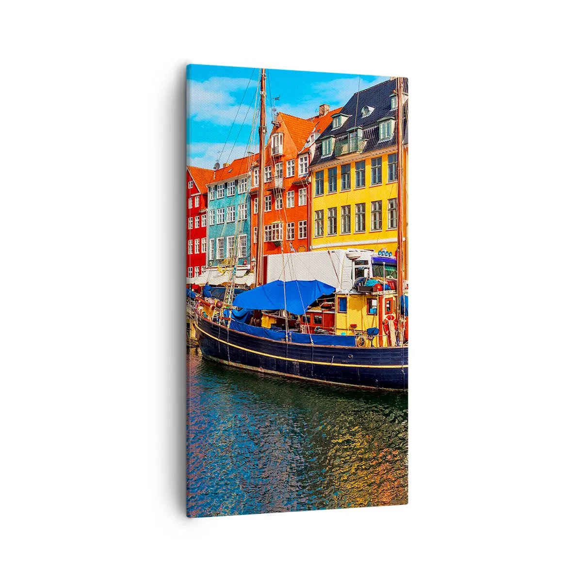 Lærredstryk - Billede på lærred - Glædelig kaj - 55x100 cm