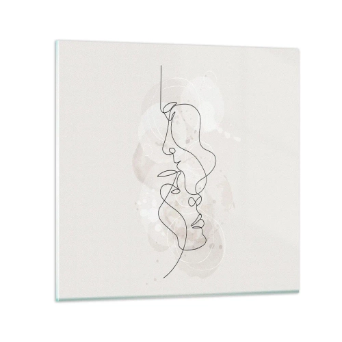 Billede på glas - Omfavnet i en omfavnelse - 30x30 cm