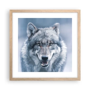 Plakat i ramme af lyst egetræ - Vil du tage udfordringen op? - 40x40 cm