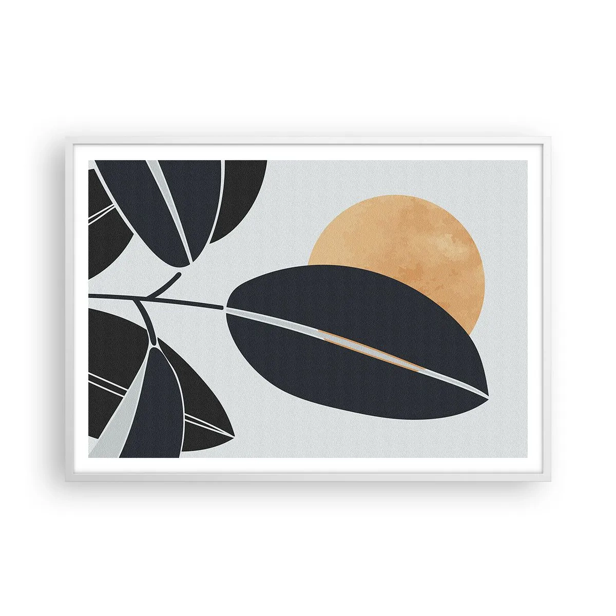 Plakat i hvid ramme - En dag med varm sommer - 100x70 cm