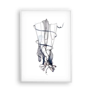 Plakat i hvid ramme - En undersøgelse af berøring - 70x100 cm