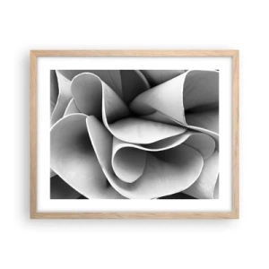 Plakat i ramme af lyst egetræ - Hvad der sker i rummet - 50x40 cm