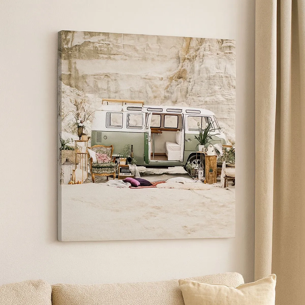 Lærredstryk - Billede på lærred - Tid til at starte rejsen - 30x30 cm