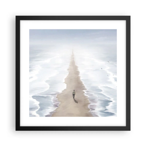 Plakat i sort ramme - Lys fremtid - 40x40 cm