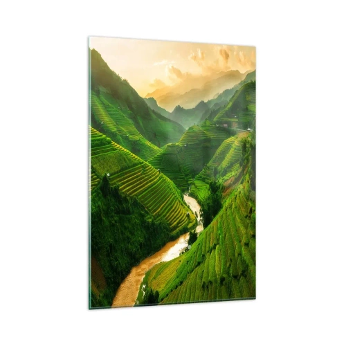 Billede på glas - Vietnamesisk dal - 80x120 cm
