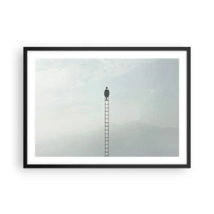 Plakat i sort ramme - Stig yderligere - 70x50 cm