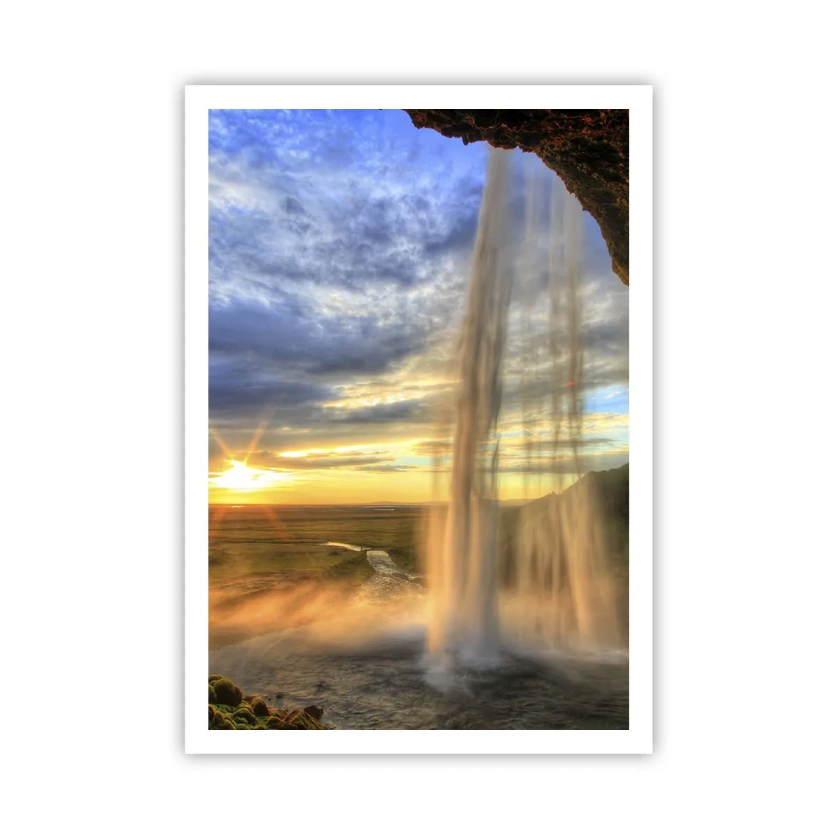 Plakat - Verden bag sløret af dråber - 70x100 cm