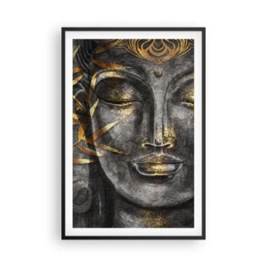 Plakat i sort ramme - Mærk freden - 61x91 cm