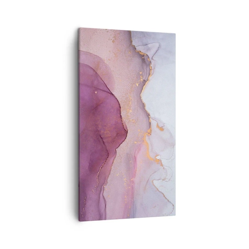 Lærredstryk - Billede på lærred - Lilla og violette bølger - 45x80 cm