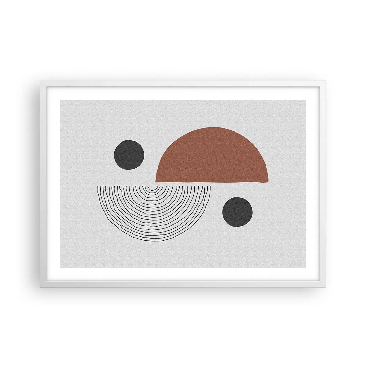 Plakat i hvid ramme - Perfektion af hjulet - 70x50 cm