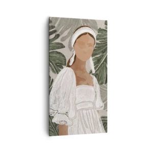 Lærredstryk - Billede på lærred - Eksotisk portræt - 55x100 cm