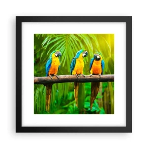 Plakat i sort ramme - Og har du hørt, at hun...? - 30x30 cm