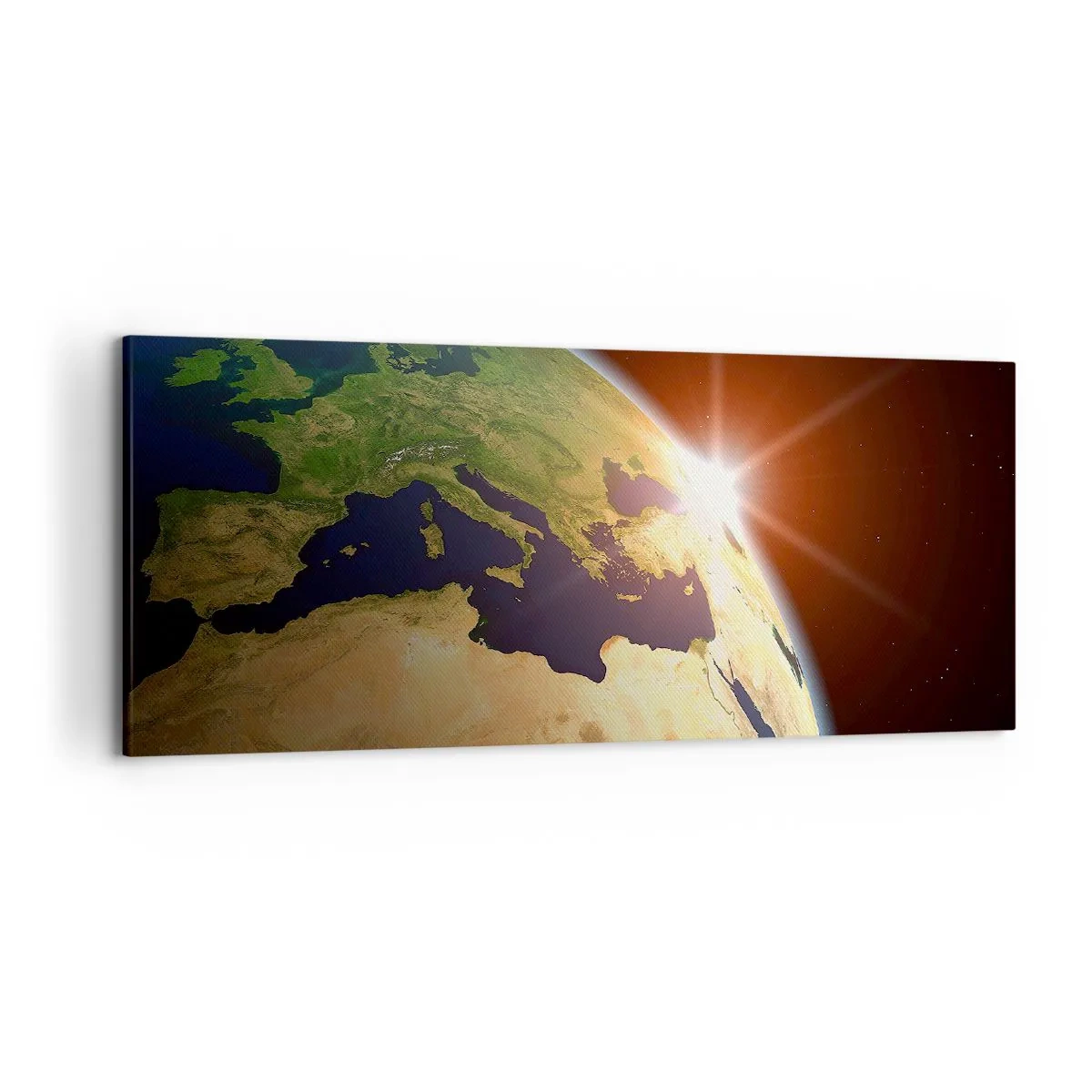 Lærredstryk - Billede på lærred - Solopgang - 120x50 cm