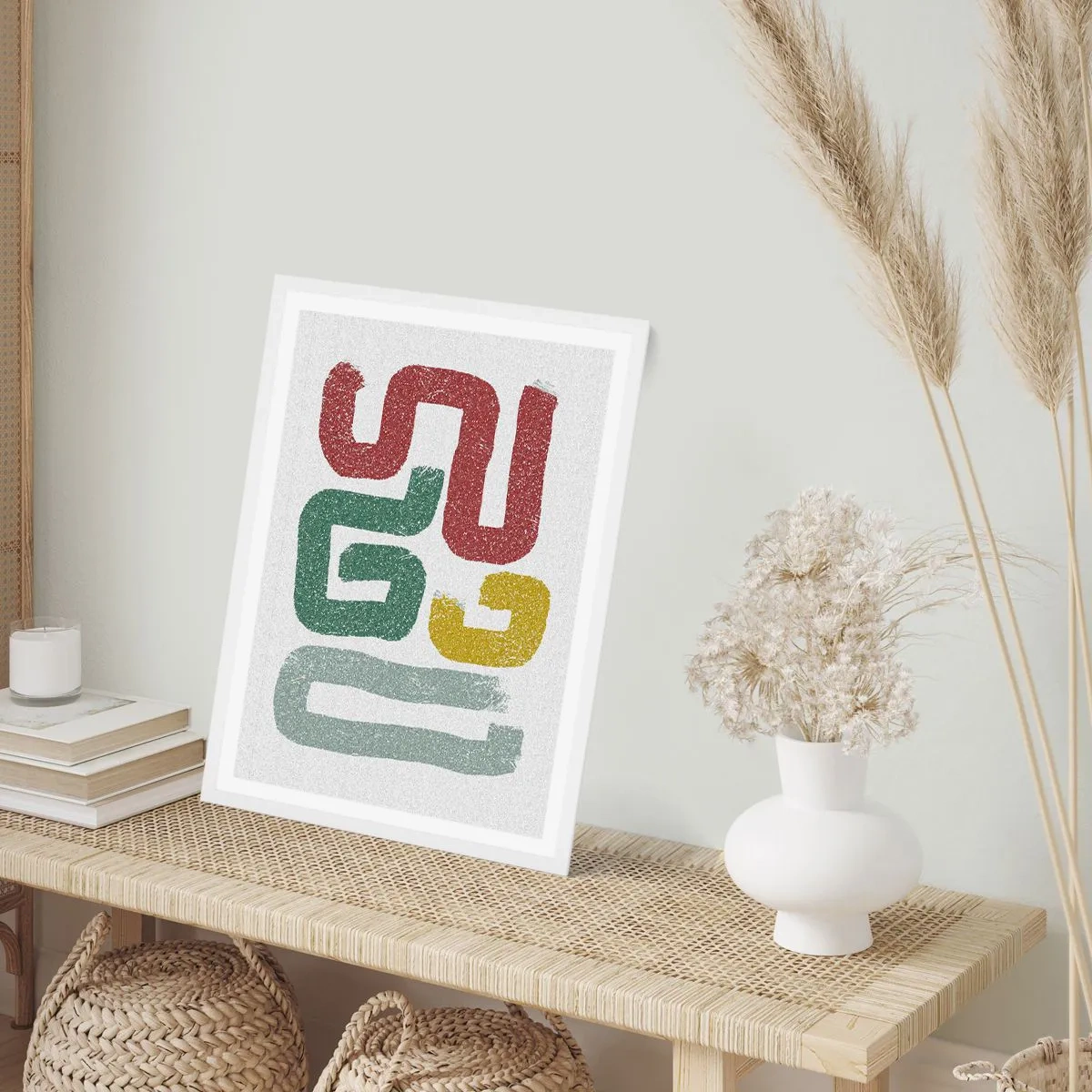 Plakat i hvid ramme - På et ukendt sprog - 30x40 cm