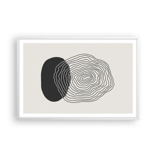 Plakat i hvid ramme - Varighed og vibration - 91x61 cm