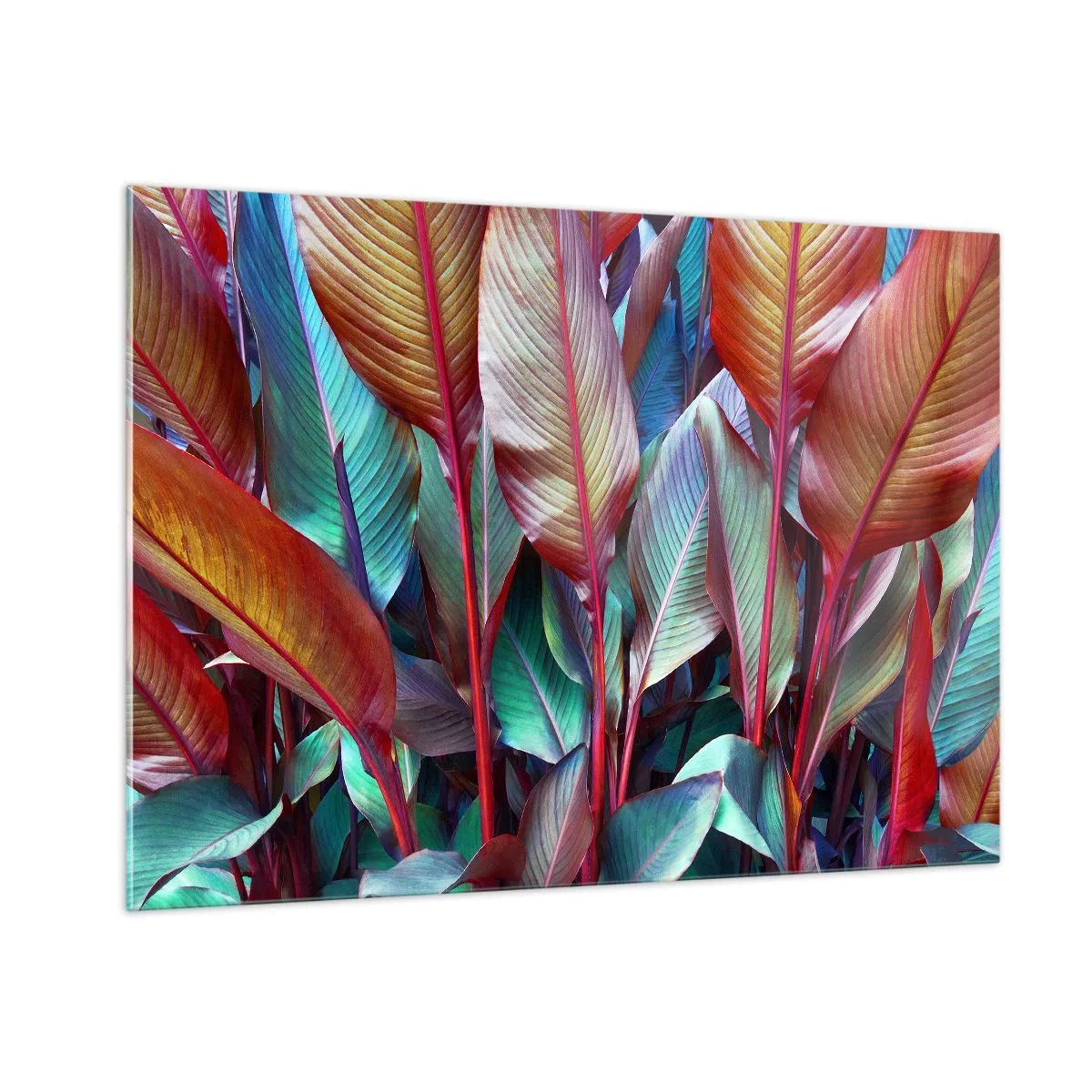 Billede på glas - Farverigt krat - 100x70 cm