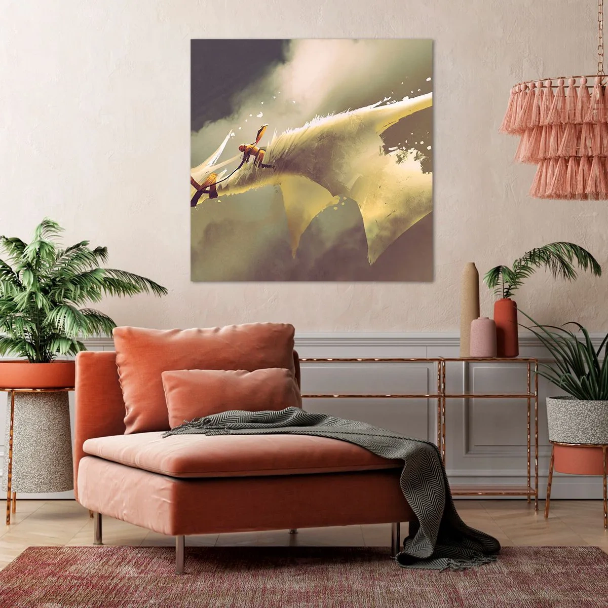 Lærredstryk - Billede på lærred - Verden til undsætning - 60x60 cm