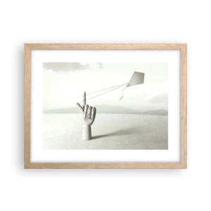 Plakat i ramme af lyst egetræ - Styrkeprøve - 40x30 cm