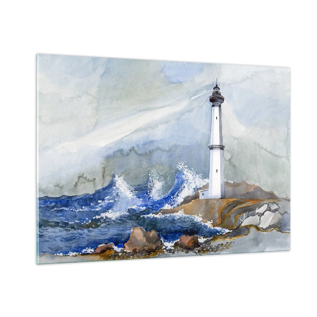 Billede på glas - Mod mørket og stormen - 100x70 cm