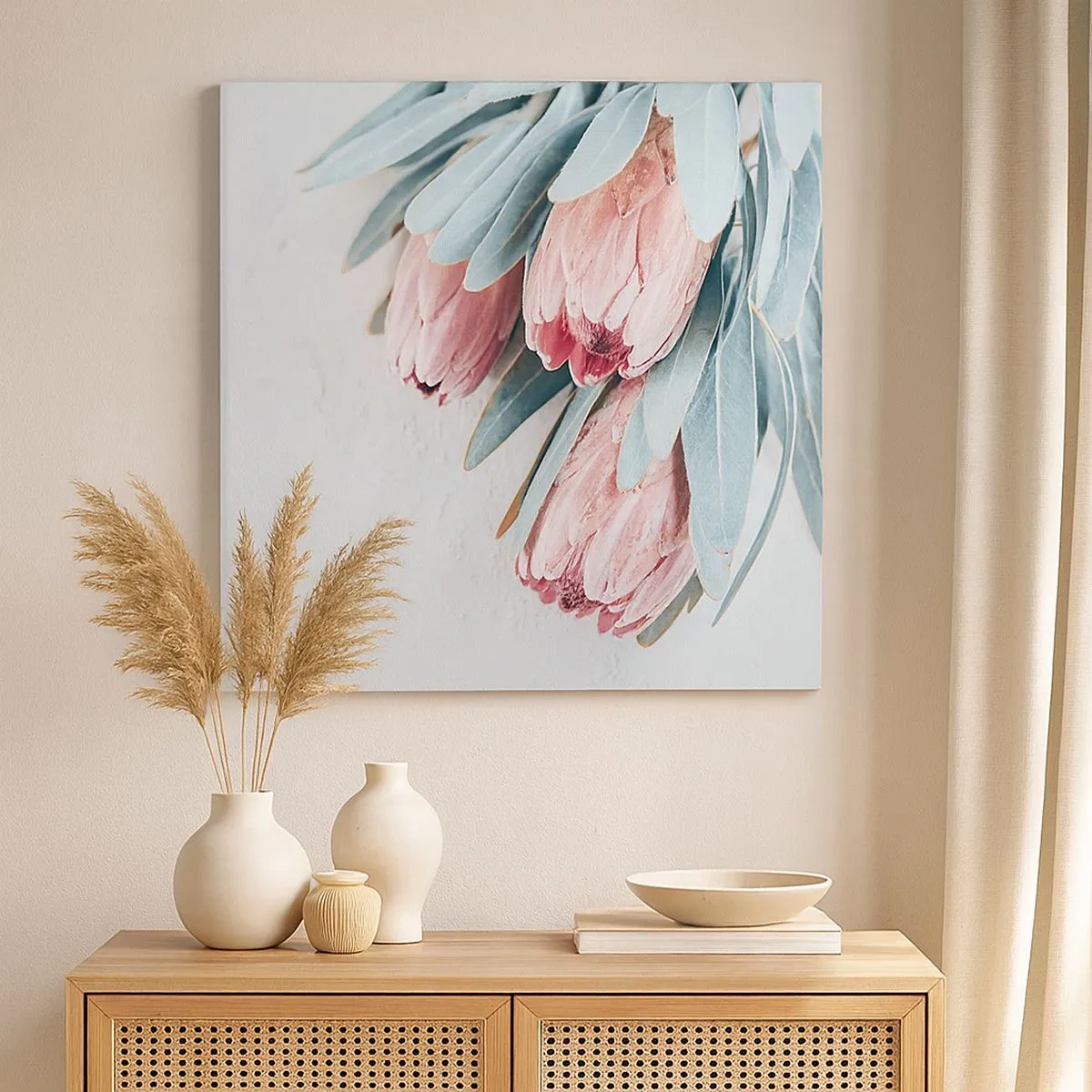 Lærredstryk - Billede på lærred - Skammer sig over deres egen skønhed - 30x30 cm