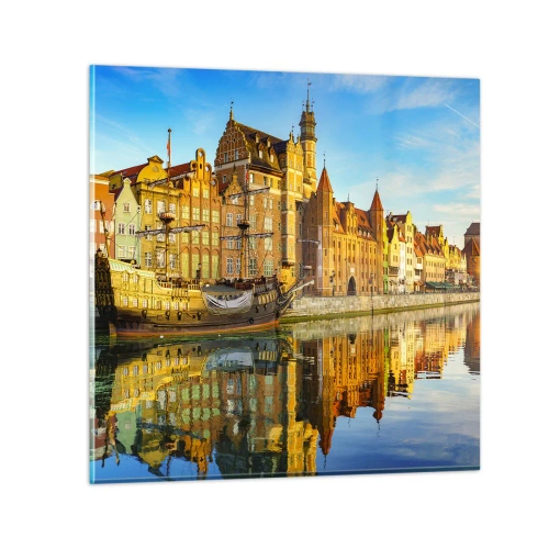 Billede på glas - Et spejlbillede af fortiden - 30x30 cm