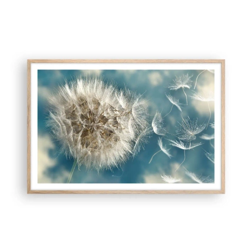 Plakat i ramme af lyst egetræ - En engels åndedræt - 91x61 cm