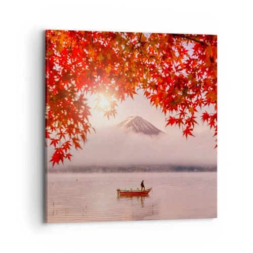Lærredstryk - Billede på lærred - I en japansk atmosfære - 70x70 cm