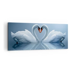 Lærredstryk - Billede på lærred - Tid til kærlighed - 100x40 cm