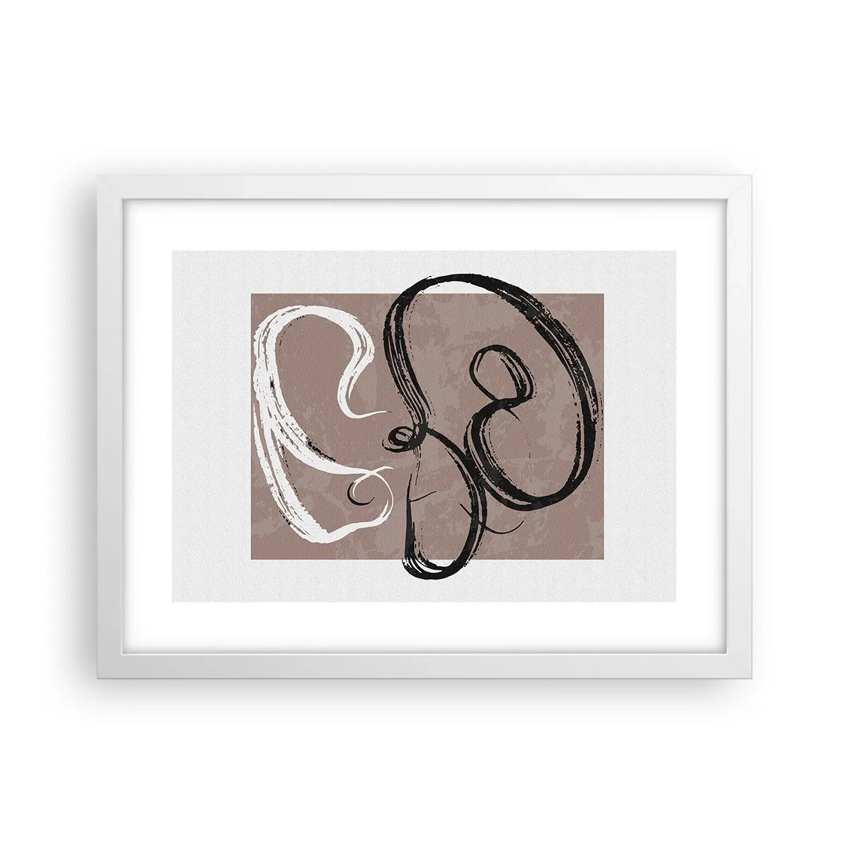 Plakat i hvid ramme - Komposition - en søgen efter fuldstændighed - 40x30 cm