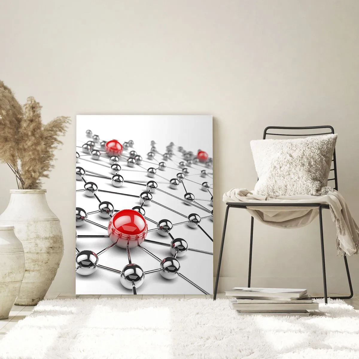 Billede på glas - Sølvnet - 80x120 cm