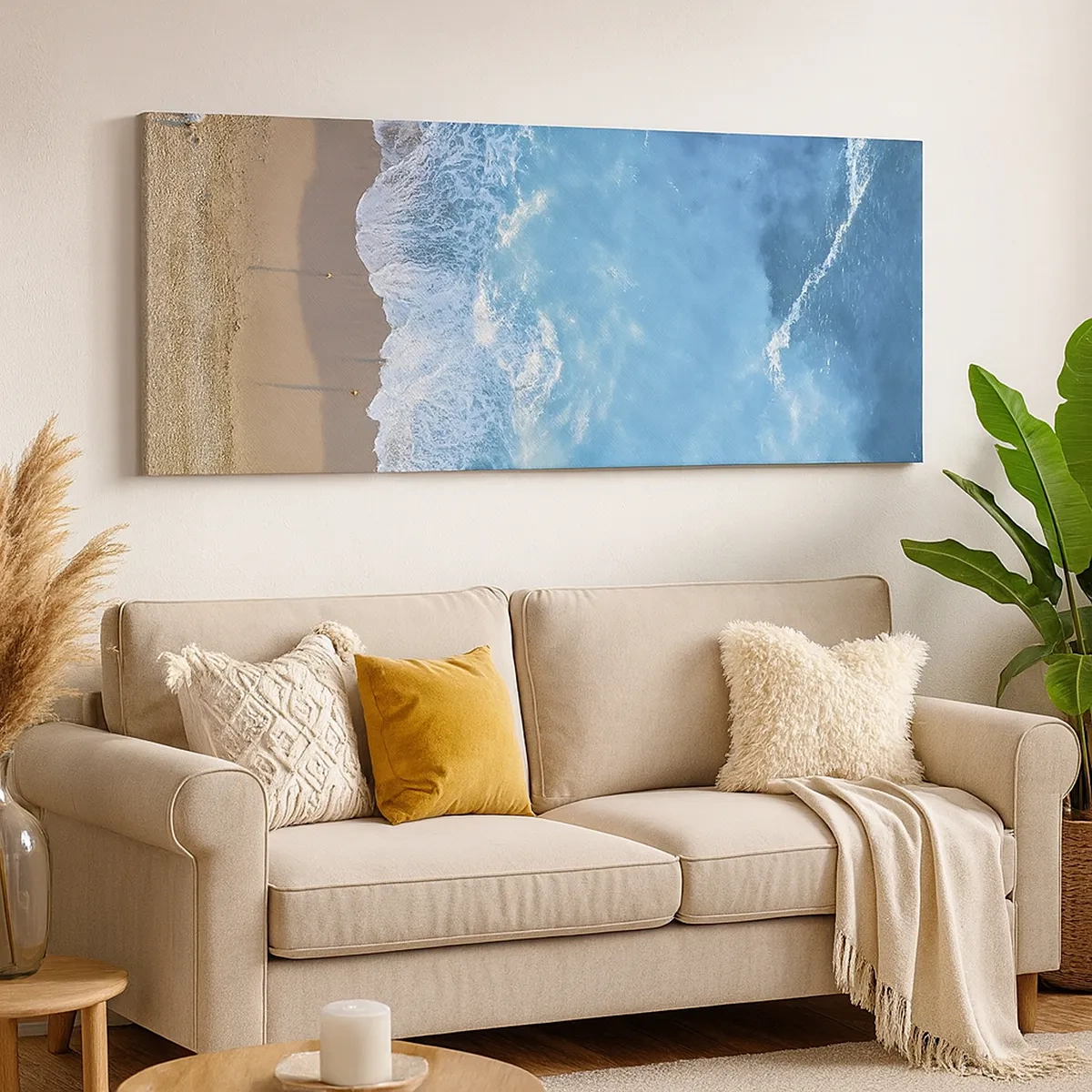 Lærredstryk - Billede på lærred - Den blå kraft - 30x30 cm