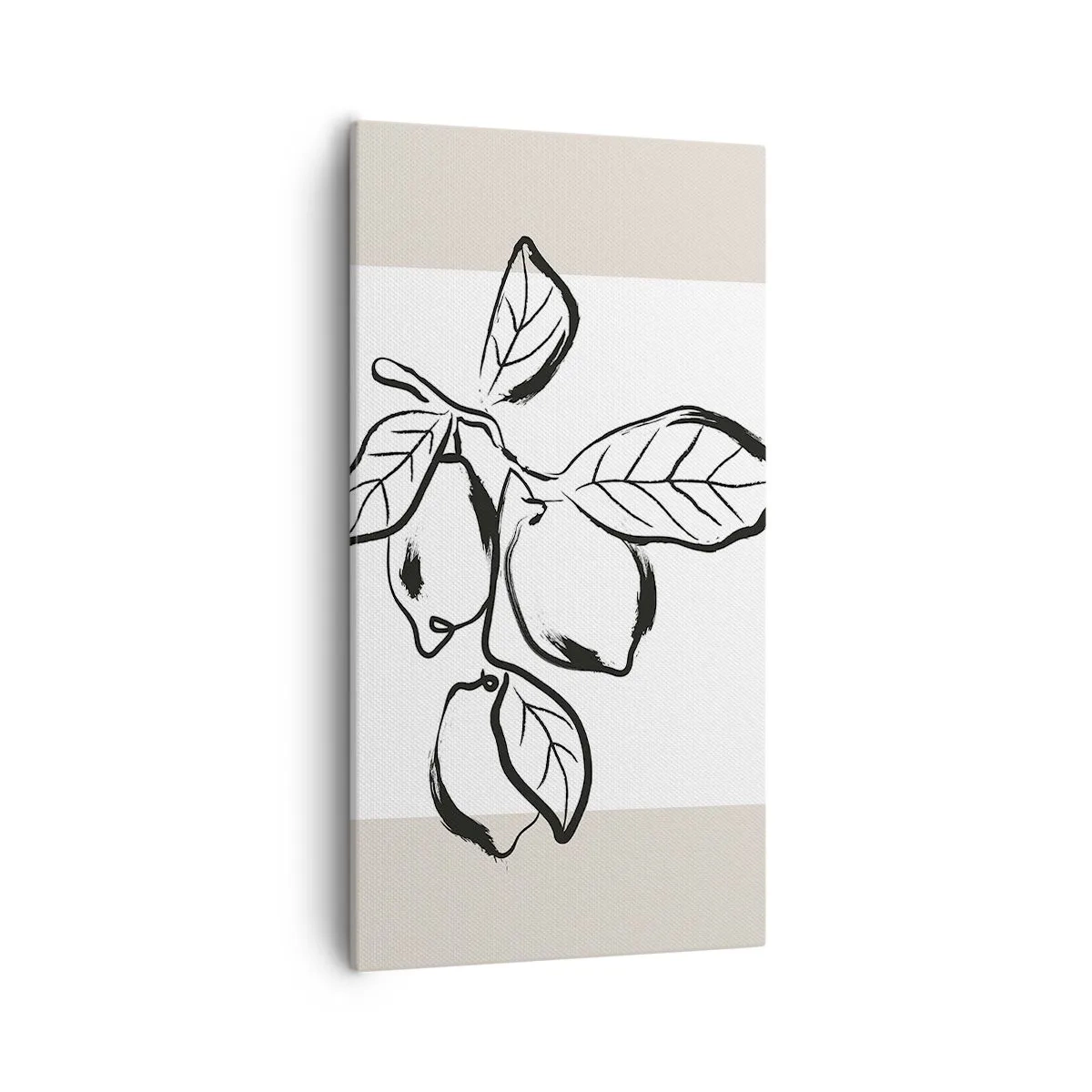 Lærredstryk - Billede på lærred - Hvor citronen modner... - 55x100 cm