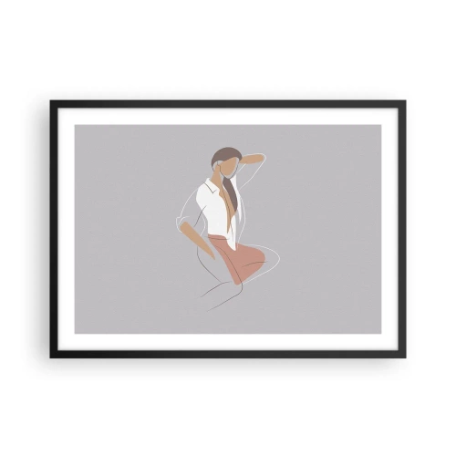 Plakat i sort ramme - Omrids af nåde - 70x50 cm